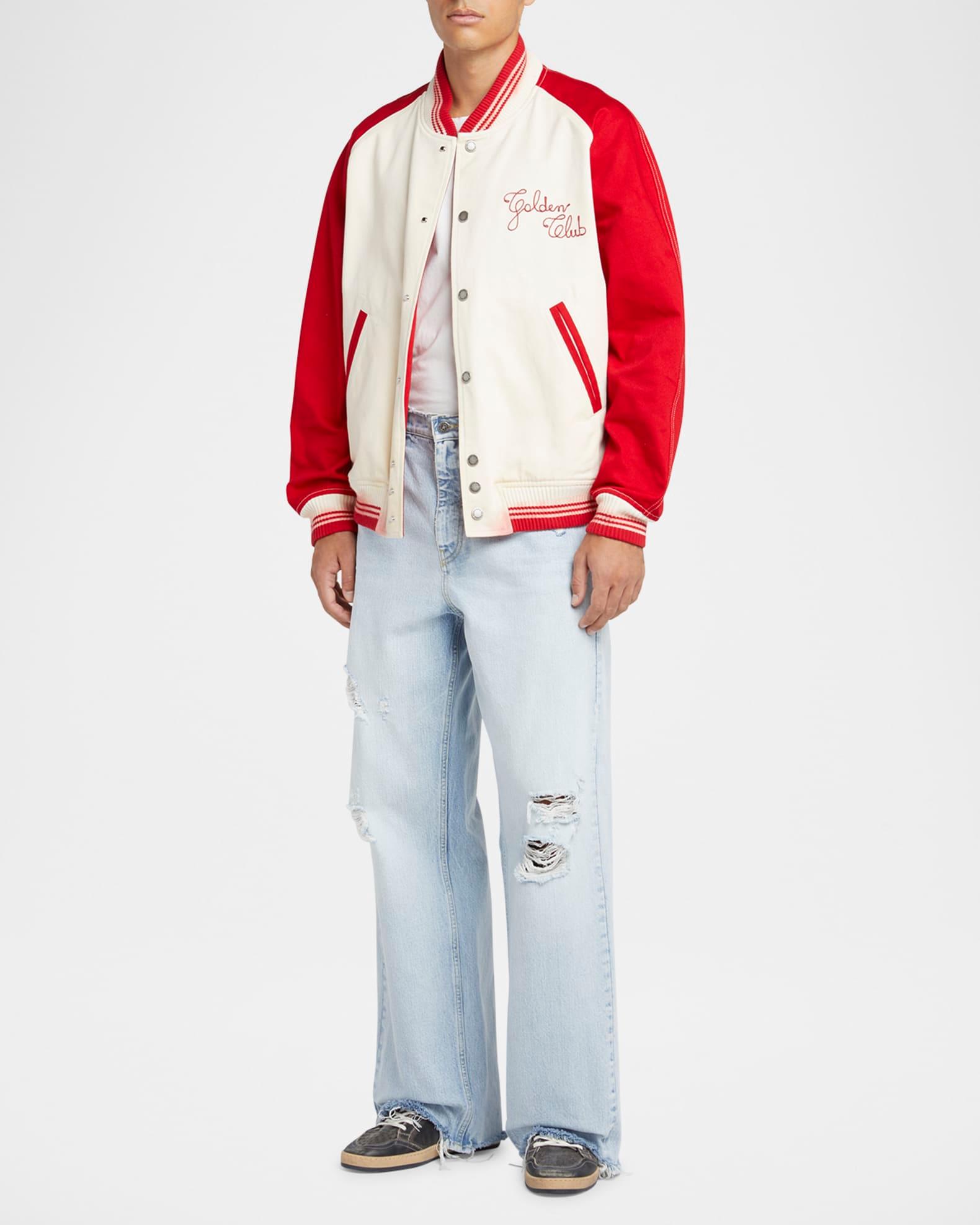 Men's Ball Star Denim and Leather Low-Top Sneakers Product Image