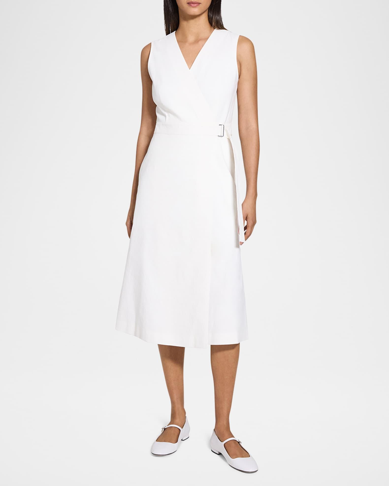 Sleeveless A-Line Wrap Dress Product Image