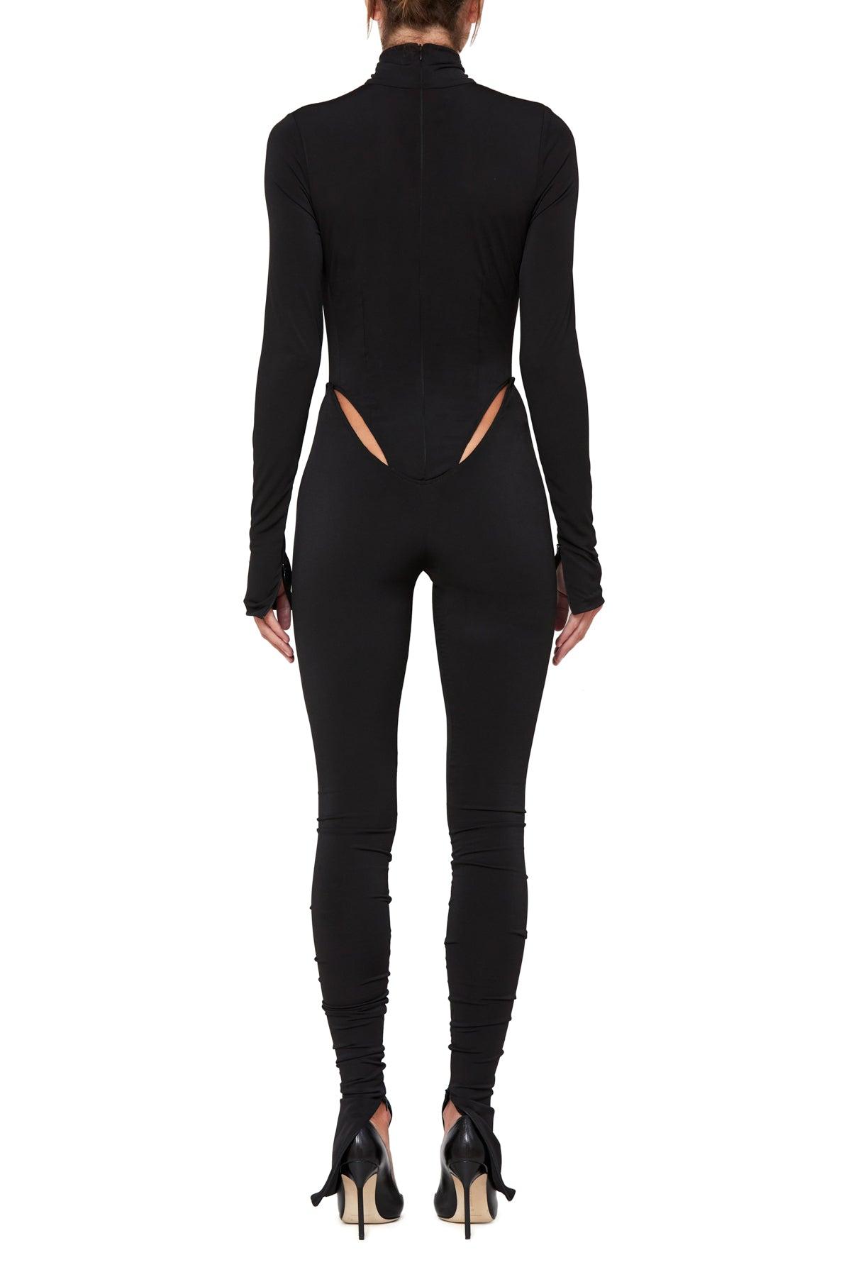 Turtleneck Jumpsuit With Cut Out Hip Detail Product Image