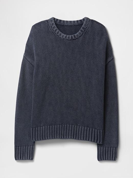 100% Cotton Relaxed Sweater Product Image