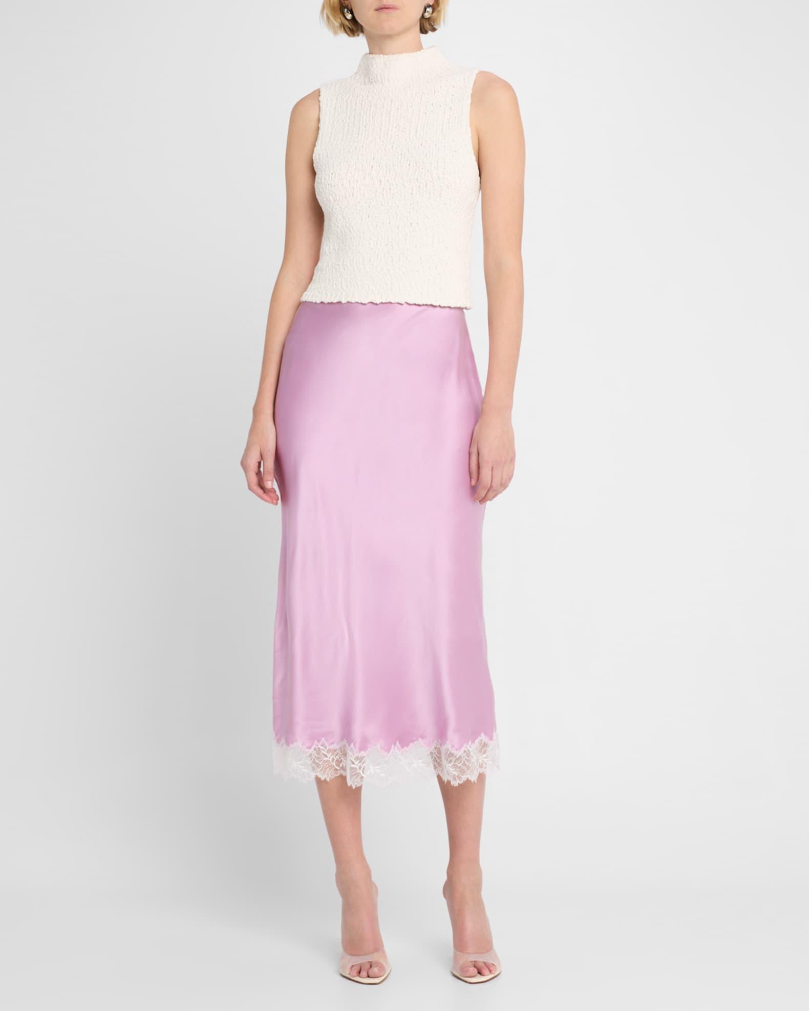 Miranda Bias-Cut Silk Skirt Product Image