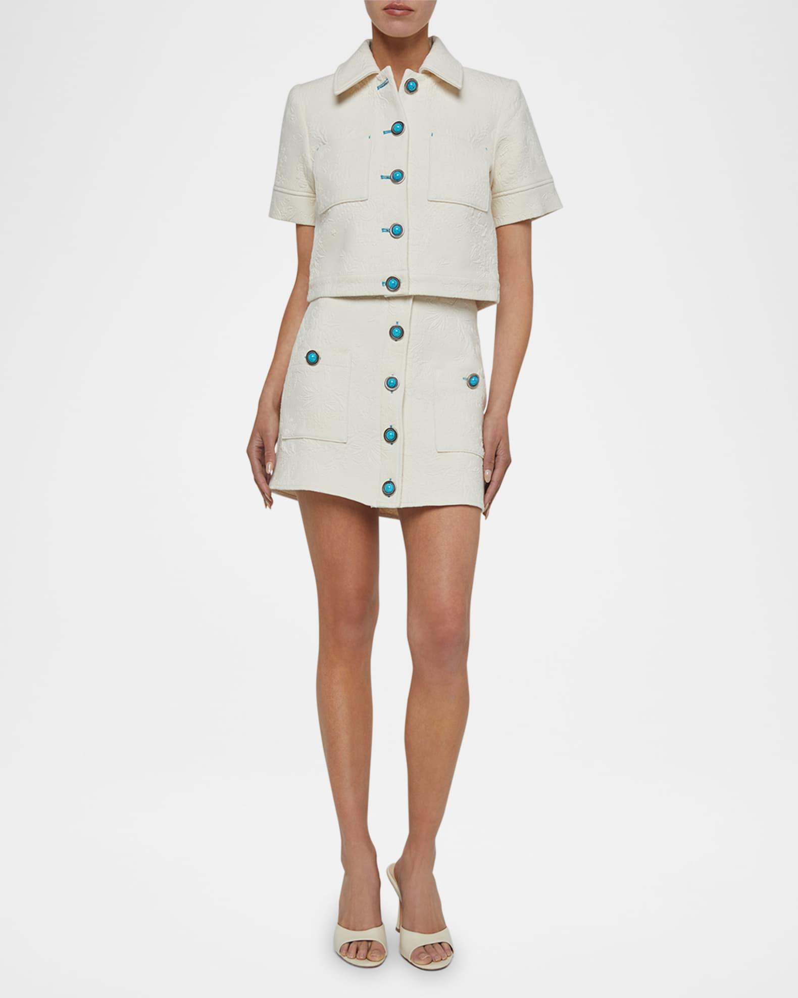 Truman Floral Embossed Mini Skirt Product Image