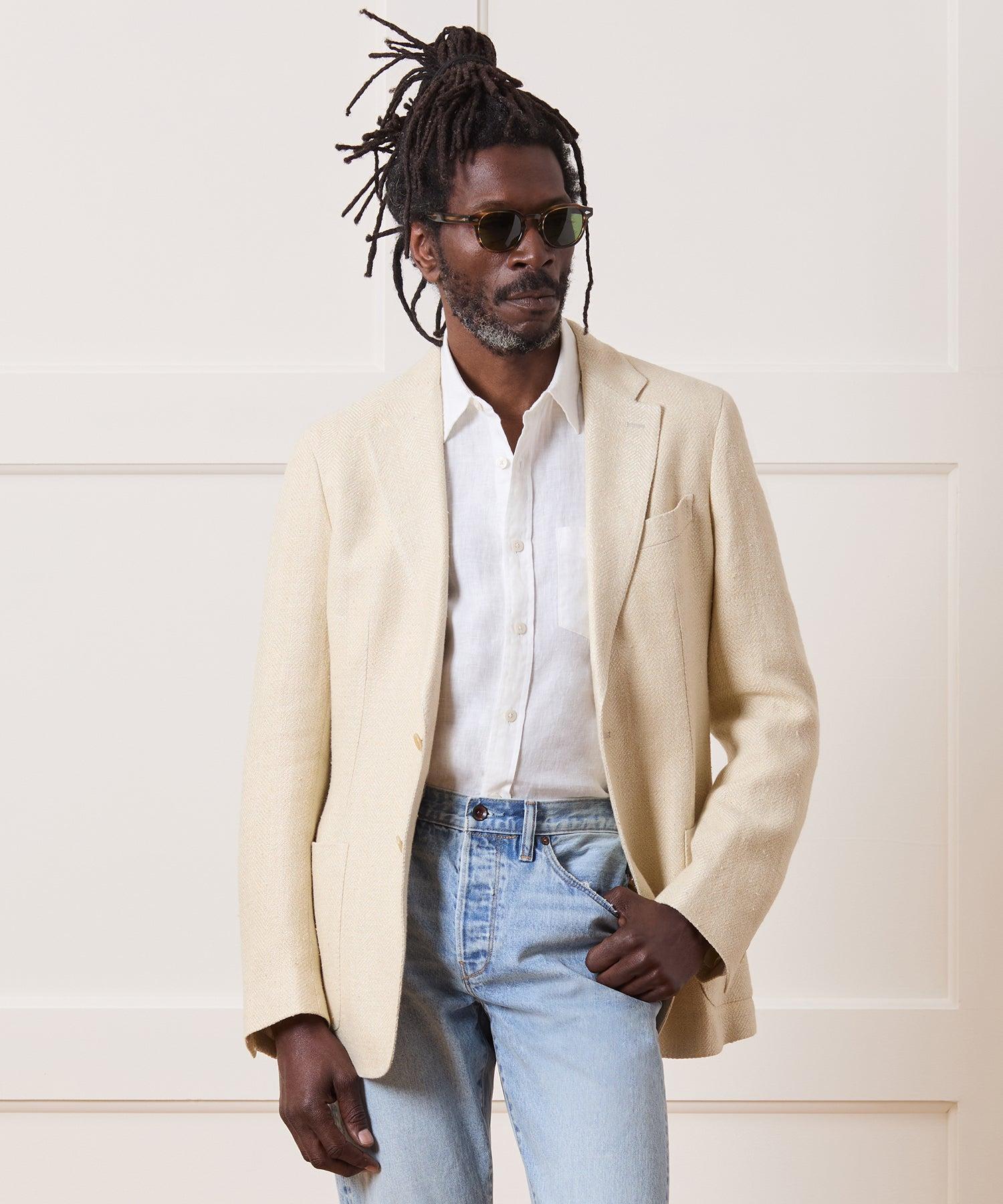 Italian Silk-Linen Herringbone Sport Coat Product Image