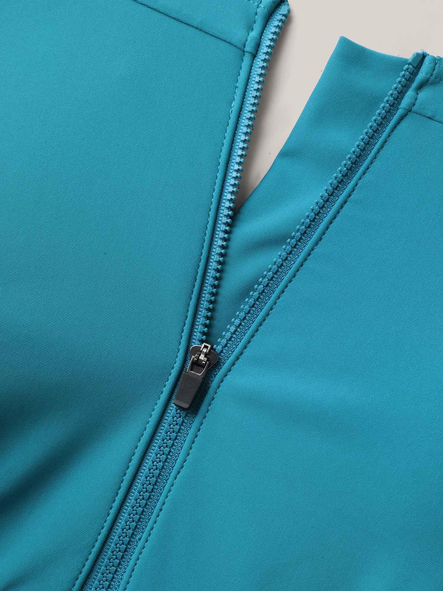 Zipper Front Ruffled One-Piece Swimsuit Female Product Image