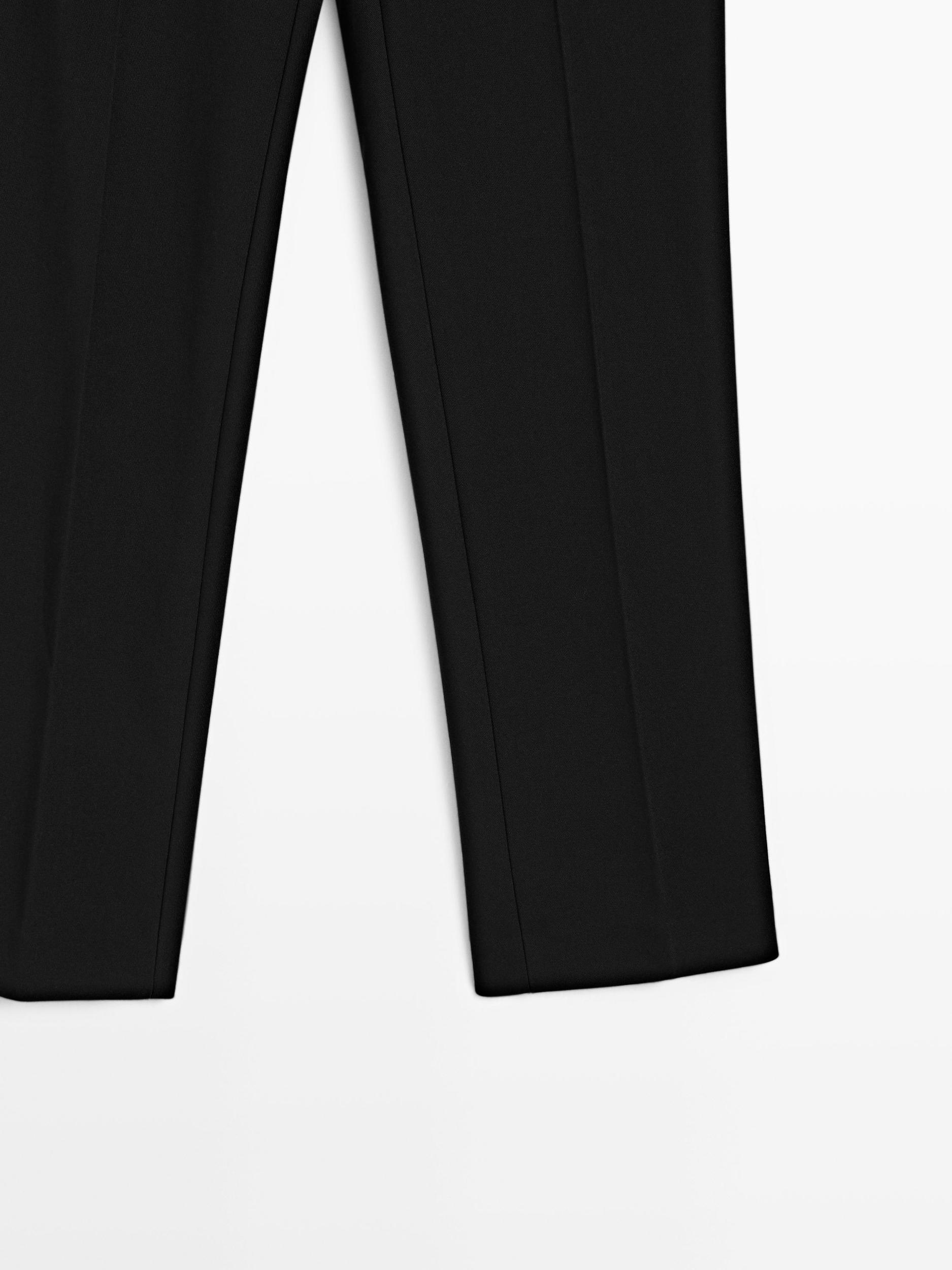 Crepe cigarette fit trousers Product Image