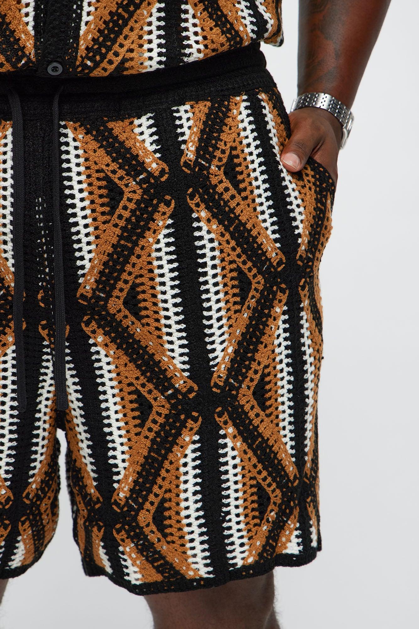 Triangles Knit Short - Black/combo Product Image