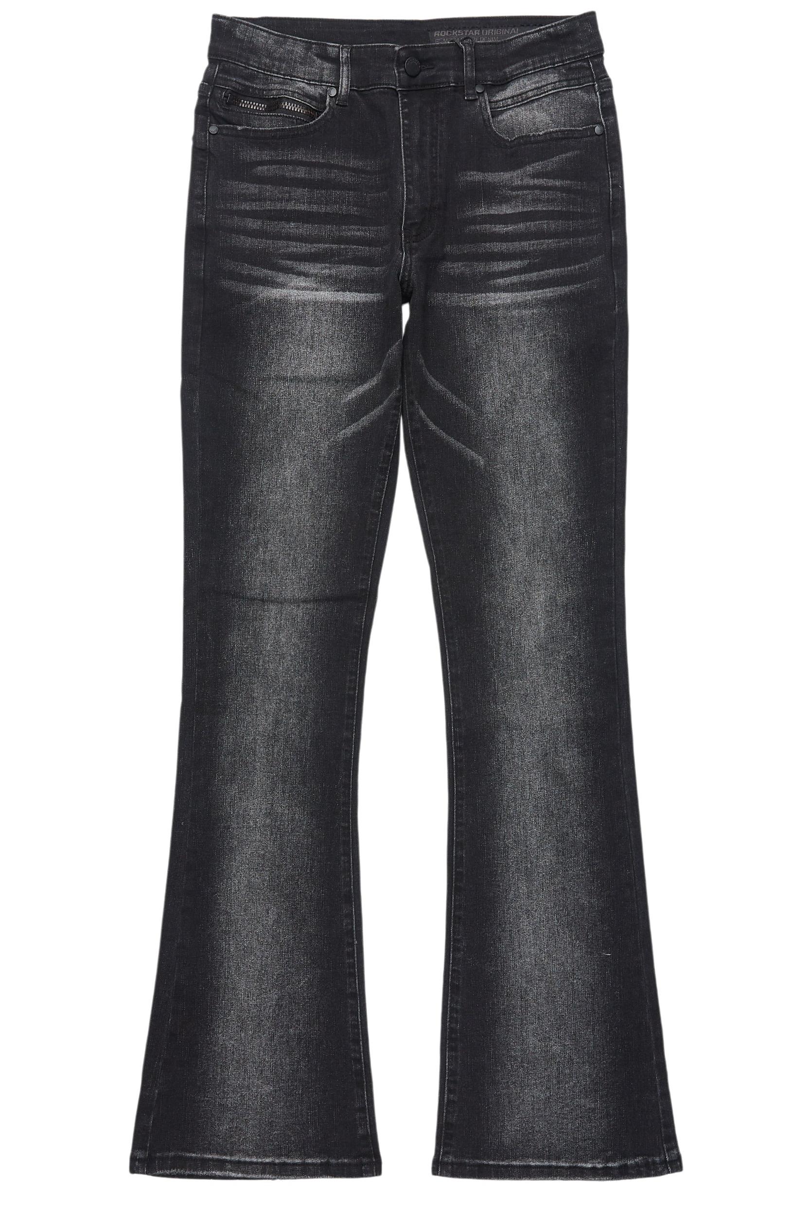 Drick Dark Grey Regular Fit Flare Jean Male Product Image