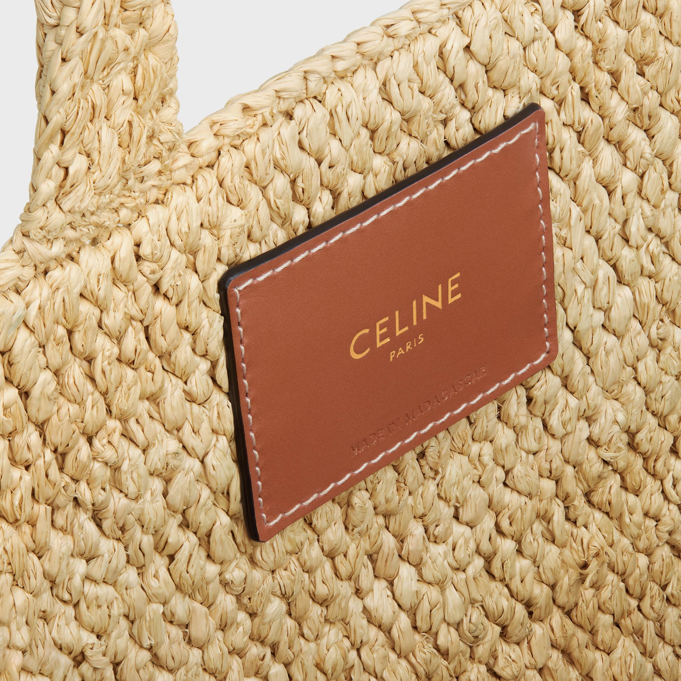 SMALL CABAS THAIS IN Raffia and calfskin Product Image