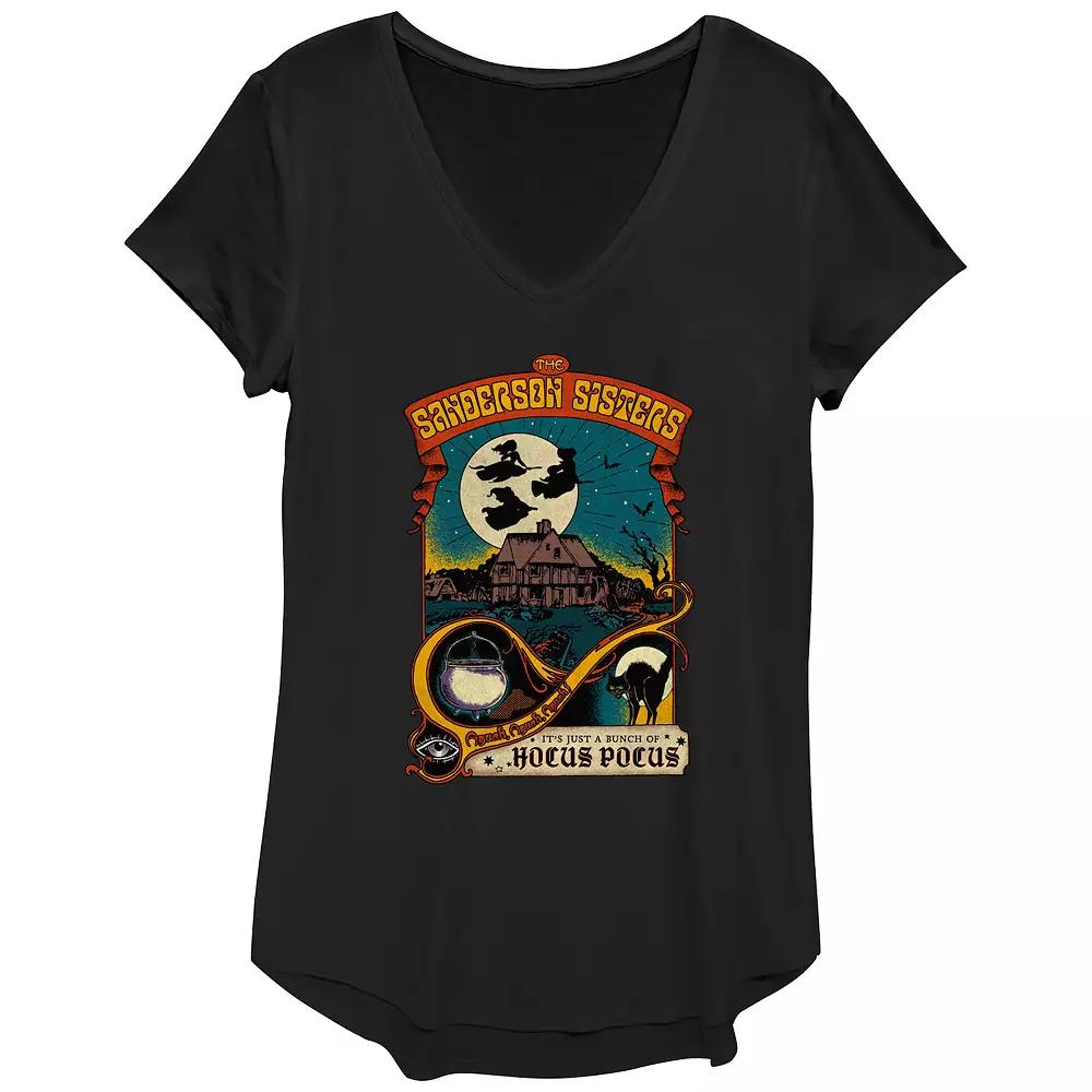 Women's Disney Hocus Pocus The Sanderson Sisters Story Poster Graphic Tee, Girl's,  Product Image