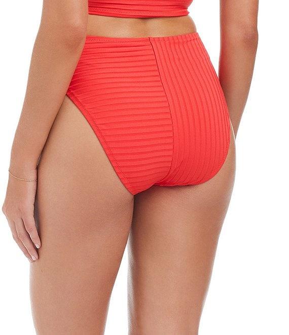 Sanctuary Refresh Rib Texture Solid High Waist High Leg Swim Bottom Product Image
