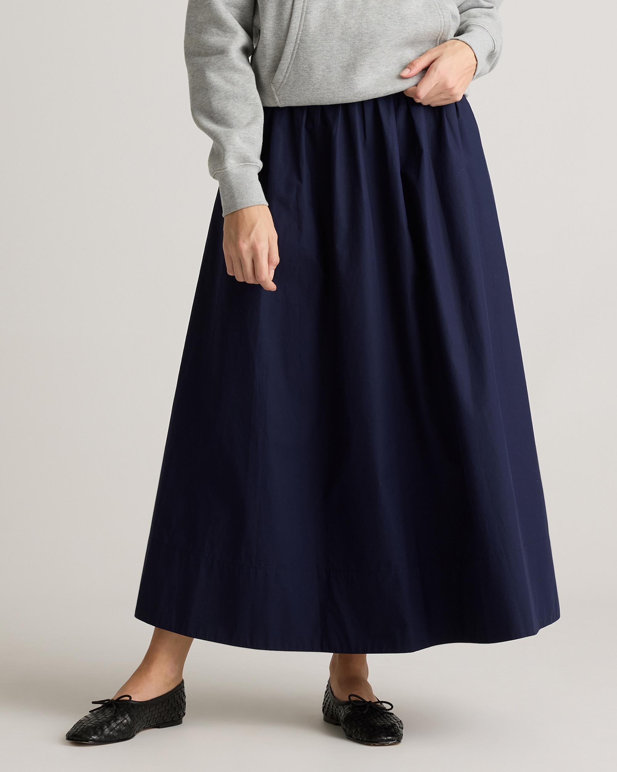 Quince | Women's Poplin A-line Maxi Skirt Organic Cotton Product Image