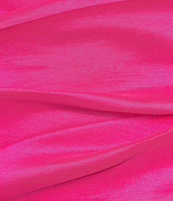 Allison & Kelly Strapless Taffeta Bow Back With Detachable Train Mini Dress Product Image