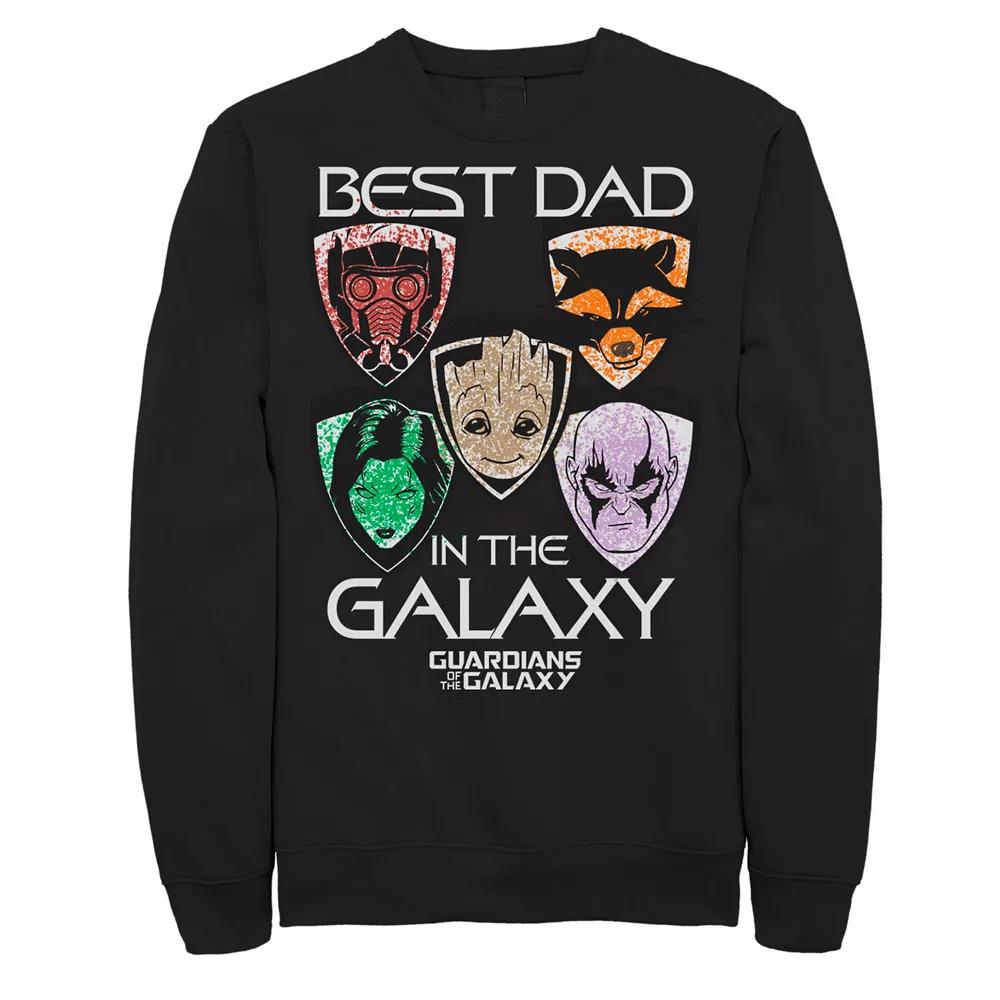 Men's Marvel Guardians Best Dad Father's Day Graphic Fleece Pullover,  Product Image