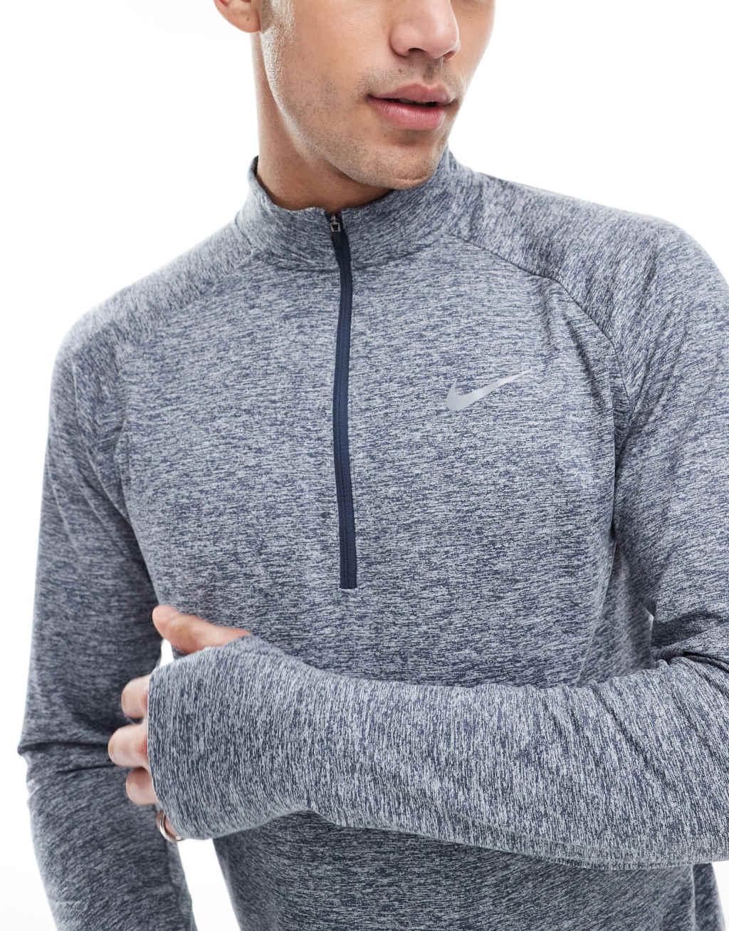 Nike Running Stride 1/2 zip sweatshirt in dark blue Product Image