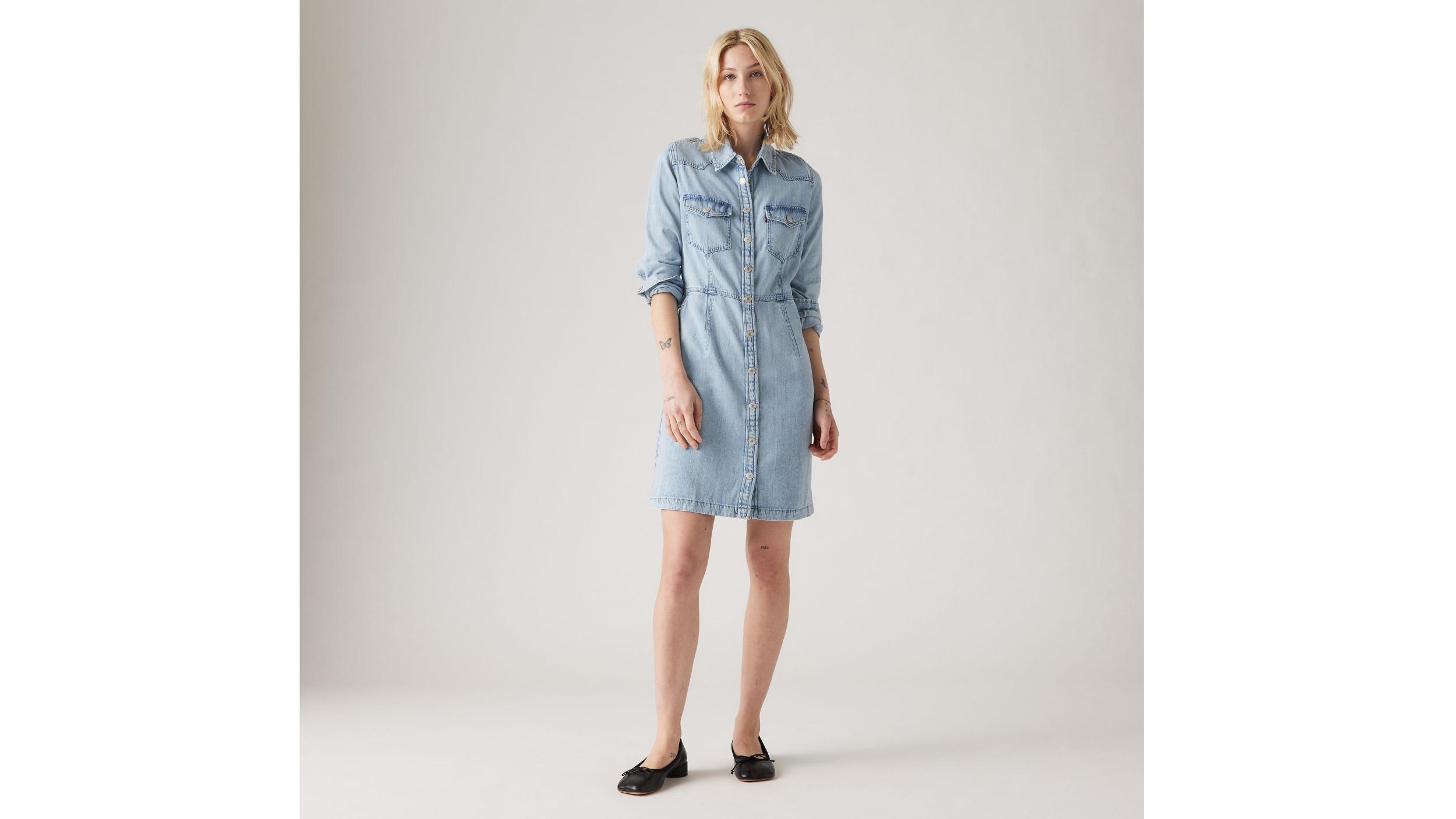 Otto Western Denim Dress Product Image