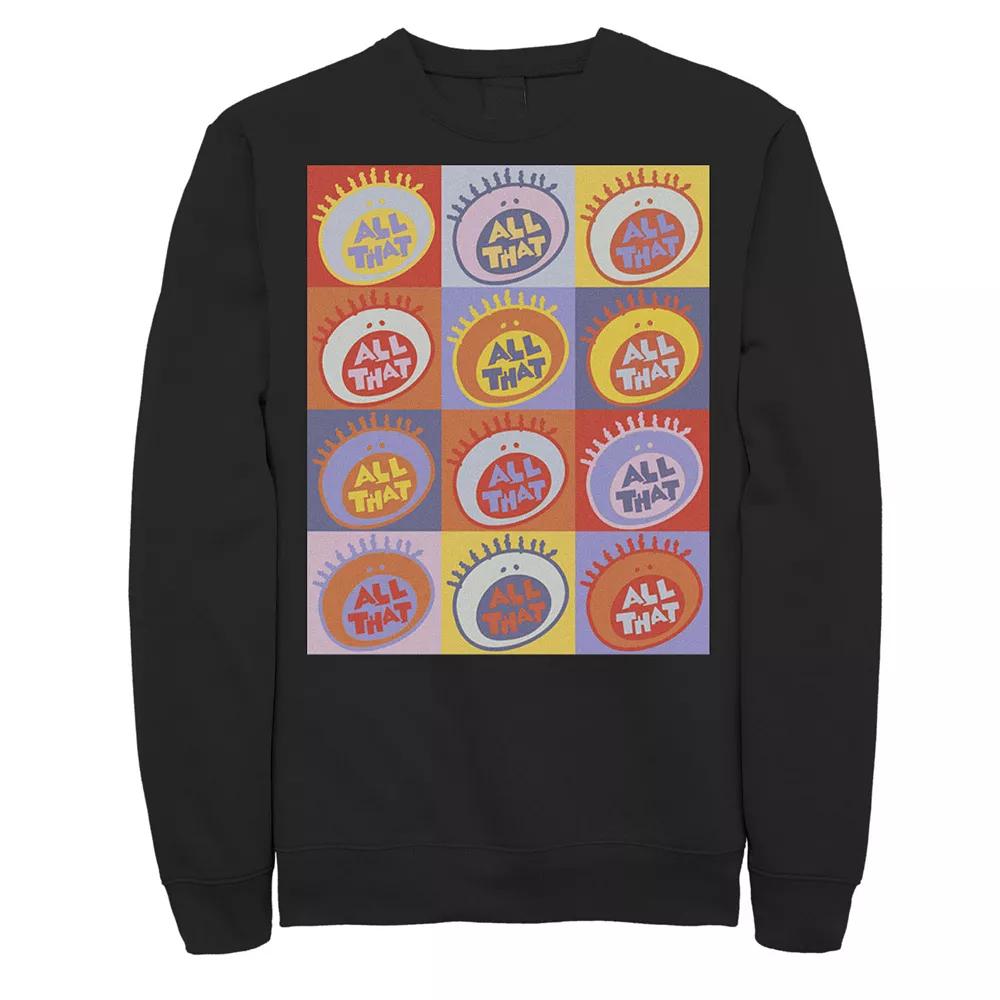 Men's Nickelodeon All That Classic Vintage Logo Panels Graphic Fleece Pullover,  Product Image