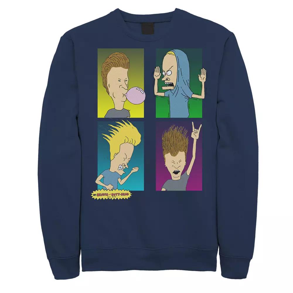 Men's Beavis and Butthead Four Square Sweatshirt,  Product Image