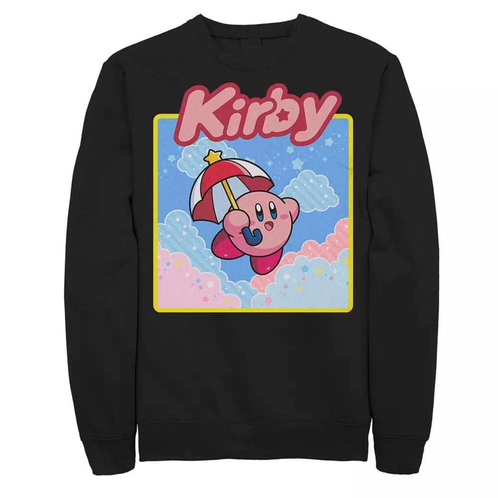 Men's Nintendo Kirby Flying With Umbrella Fleece,  Product Image