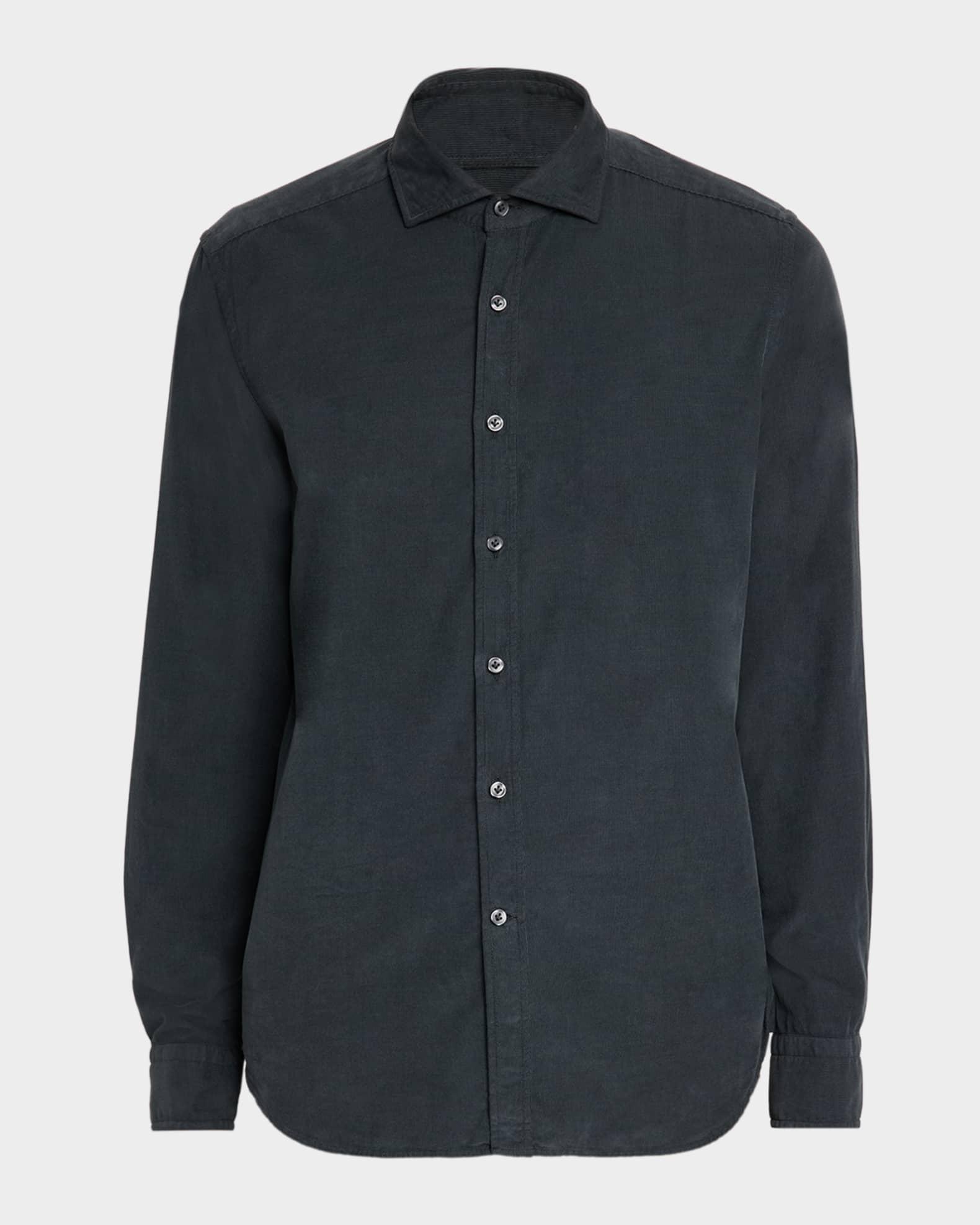 Men's Cotton Corduroy Button-Down Shirt Product Image