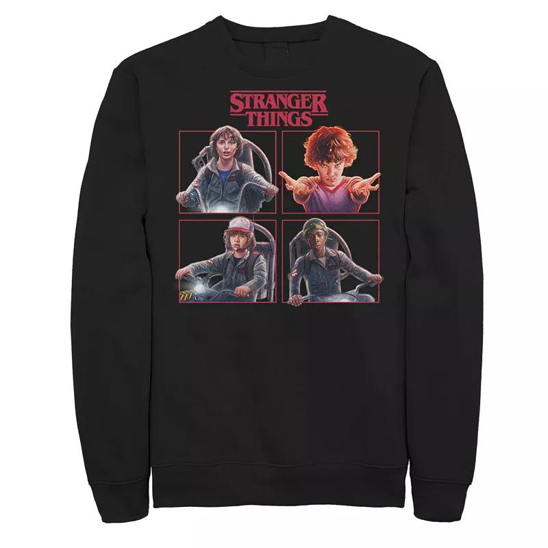Men's Stranger Things Group Shot Box Up Logo Sweatshirt,  Product Image