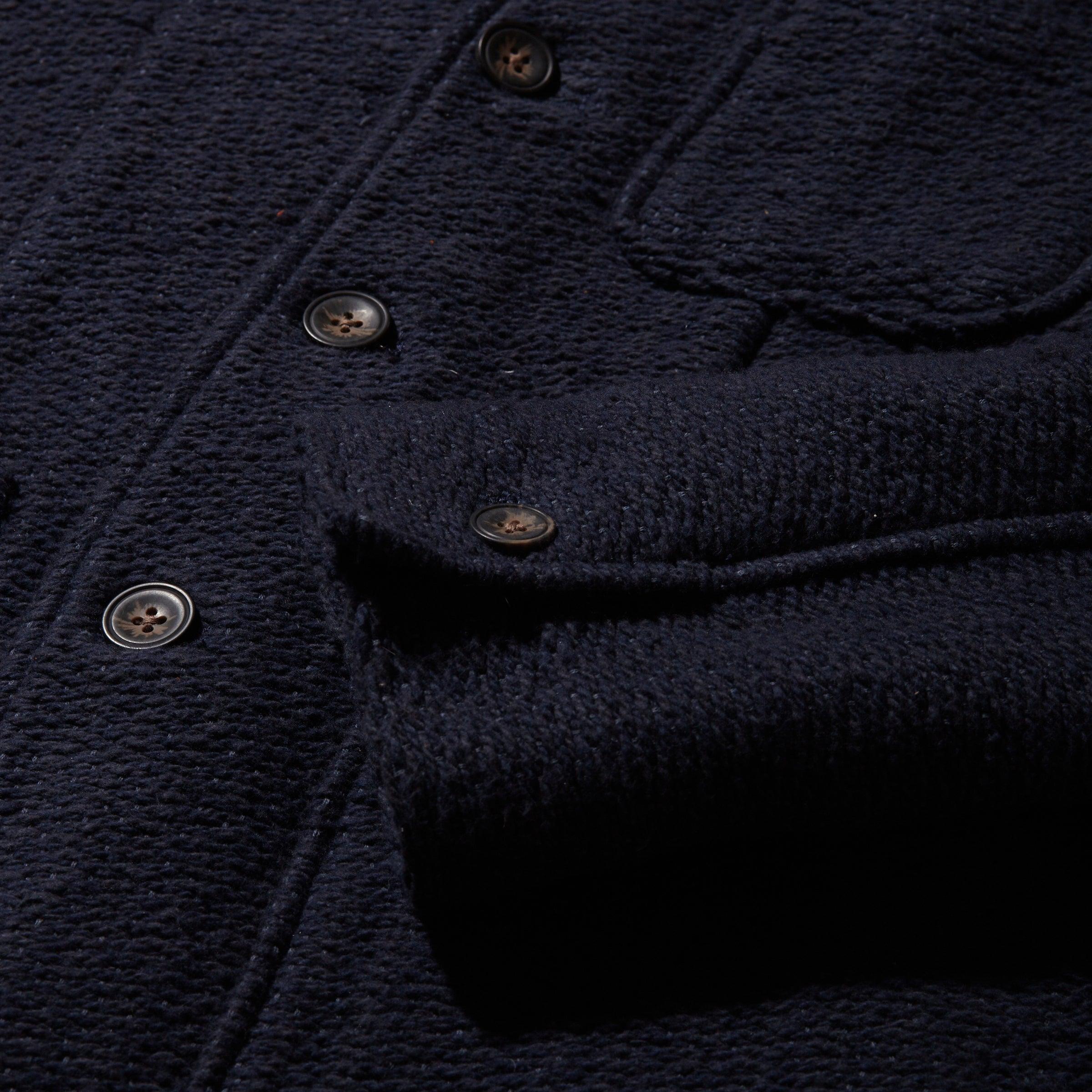 Rope Weave Artisanal Jacket - Navy Product Image