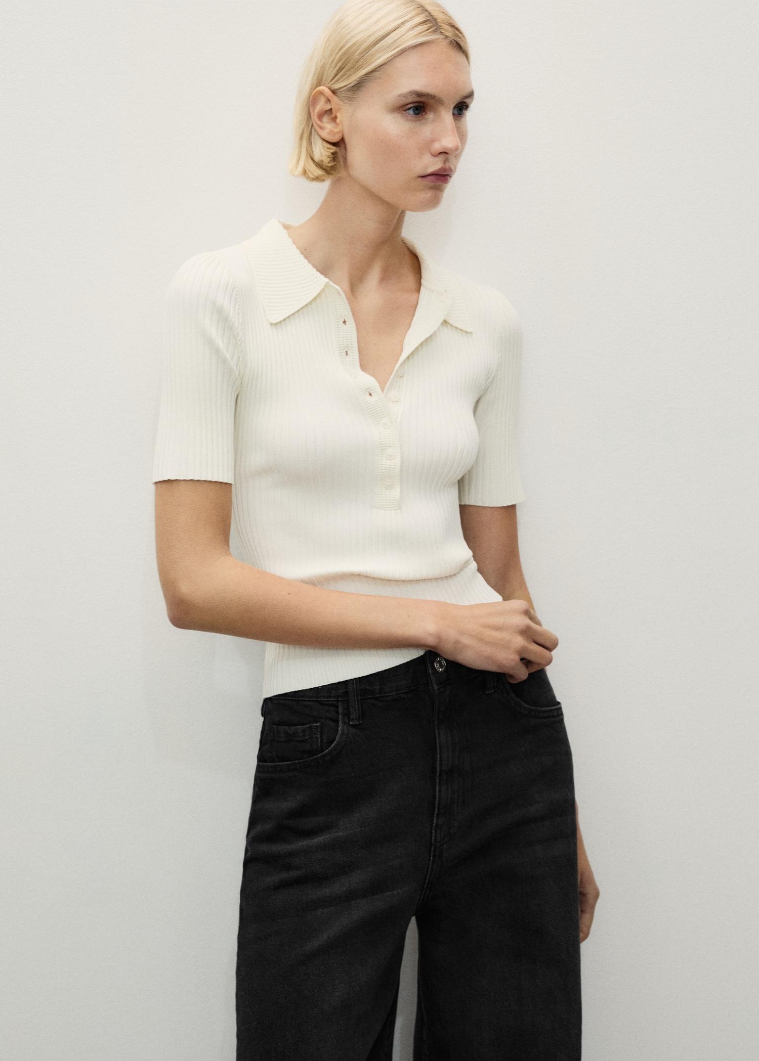 High-rise wideleg jeans - Women | MANGO USA Product Image