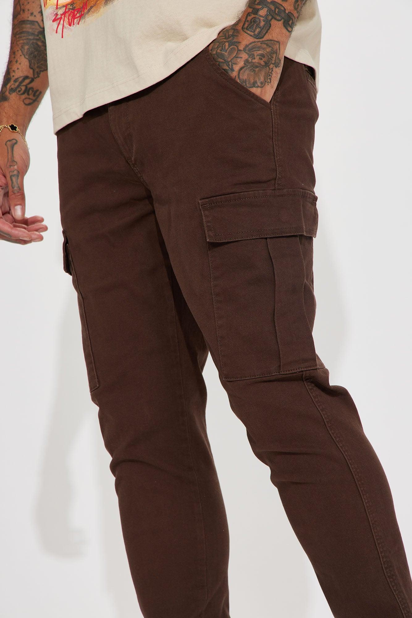 Kyle Slim Cargo Pants - DarkBrown Product Image