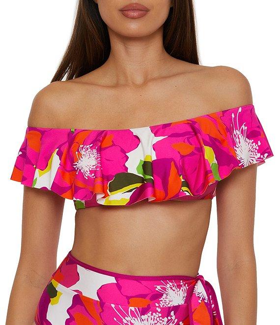 Trina Turk Bloom High Waist Sash Tie Swim Bottom Product Image