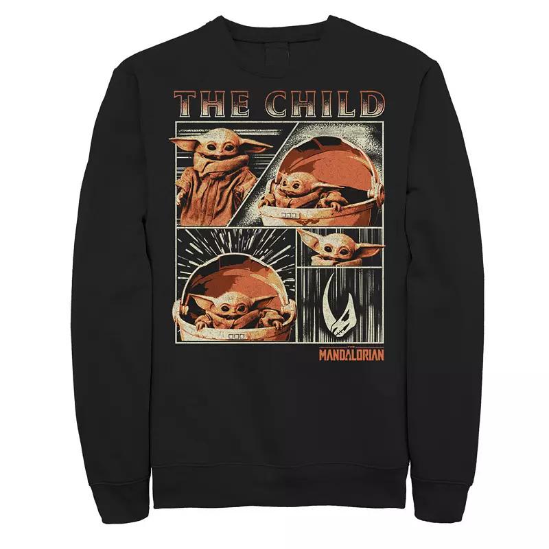Men's Star Wars The Mandalorian The Child Collage Sweatshirt,  Product Image