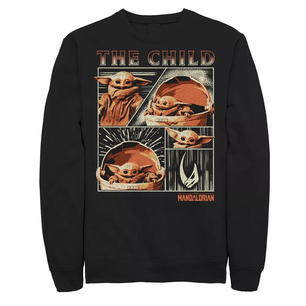 Men's Star Wars The Mandalorian The Child Collage Sweatshirt,  Product Image