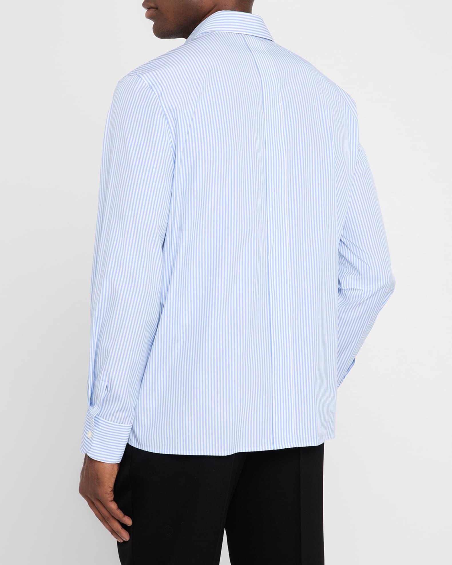 Men's Relaxed-Fit Cotton Stripe Sport Shirt Product Image