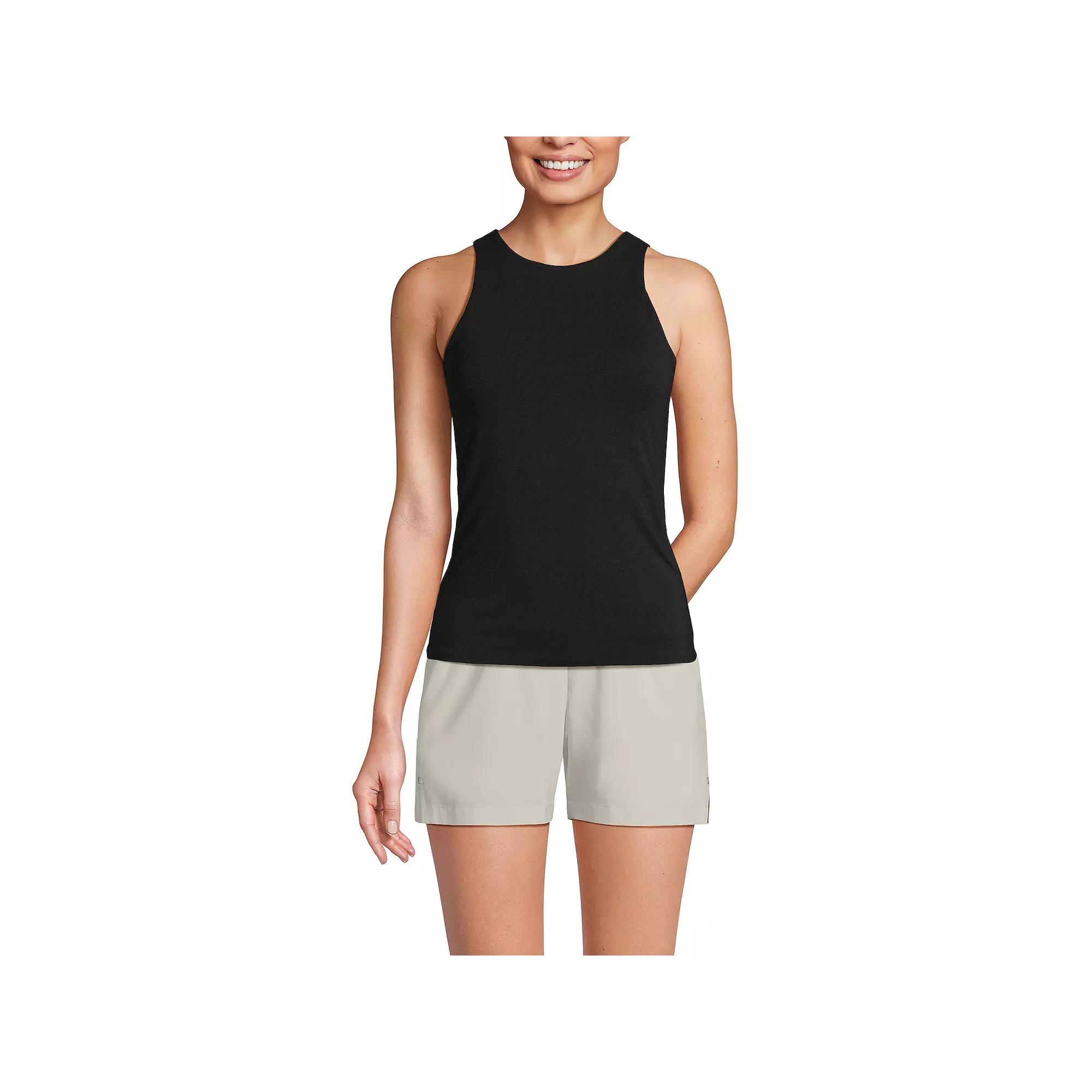 Women's Lands' End Fitted Crewneck Tank Top,  Product Image