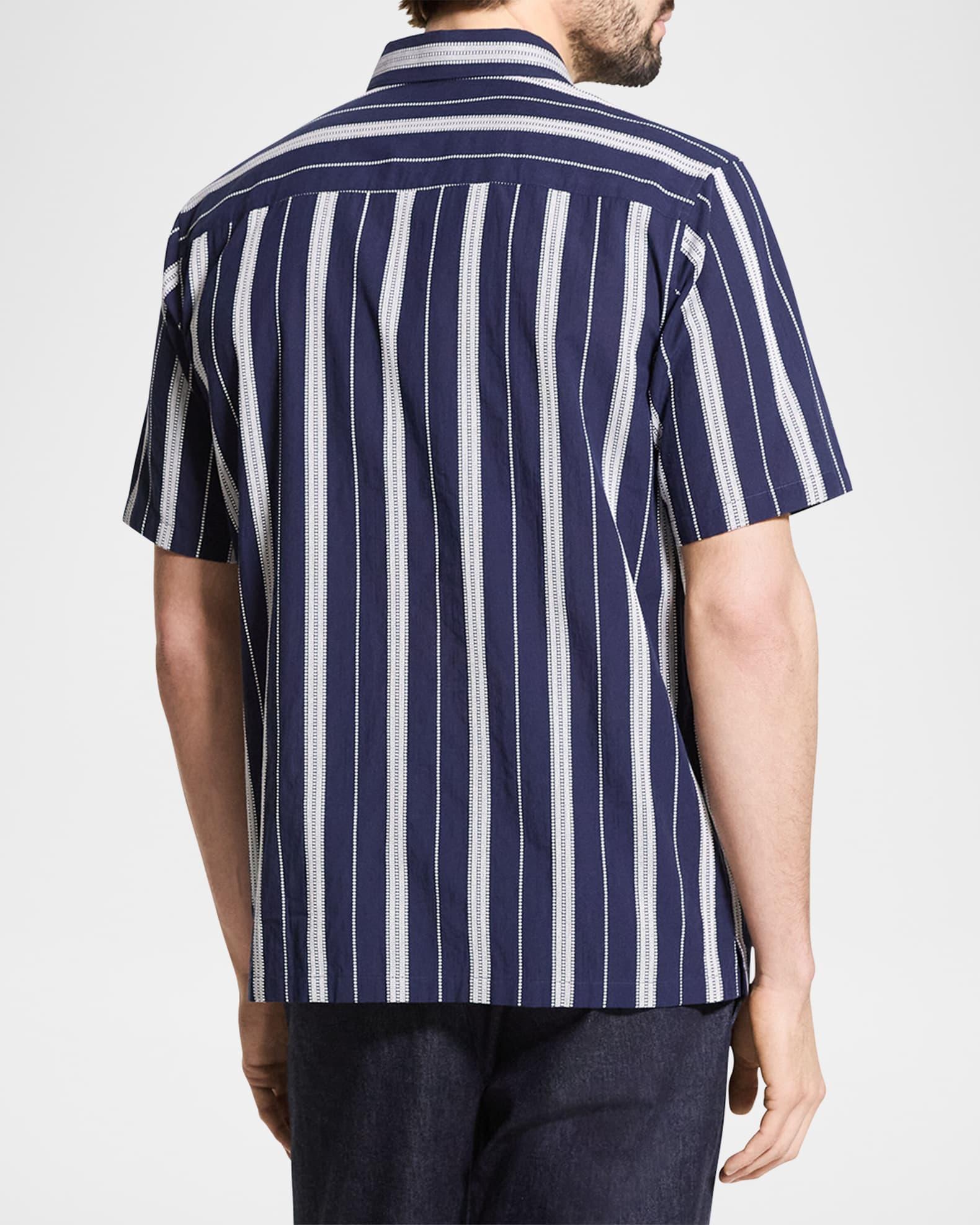 Men's Summer Dobby Stripe Short-Sleeve Shirt Product Image