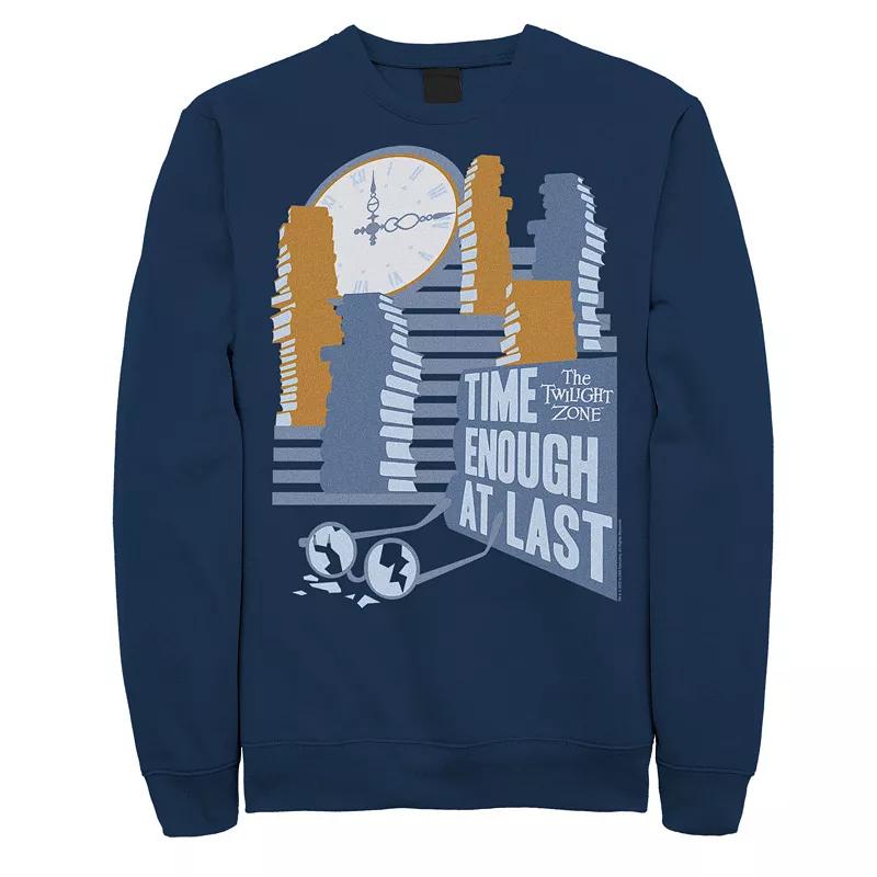 Men's The Twilight Zone Time Enough At Last Sweatshirt, Size: Large, Blue Product Image