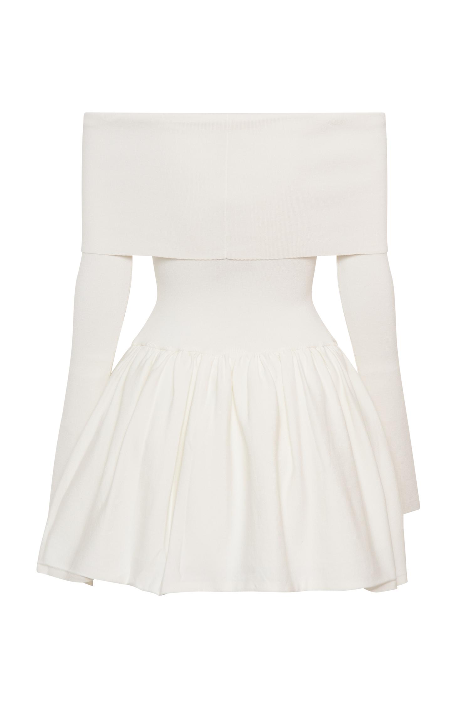 Atlanta Long Sleeve Mini Dress - Ivory Product Image