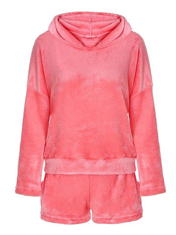 Cat Embroidery Flannel Two-Piece Outfit Product Image