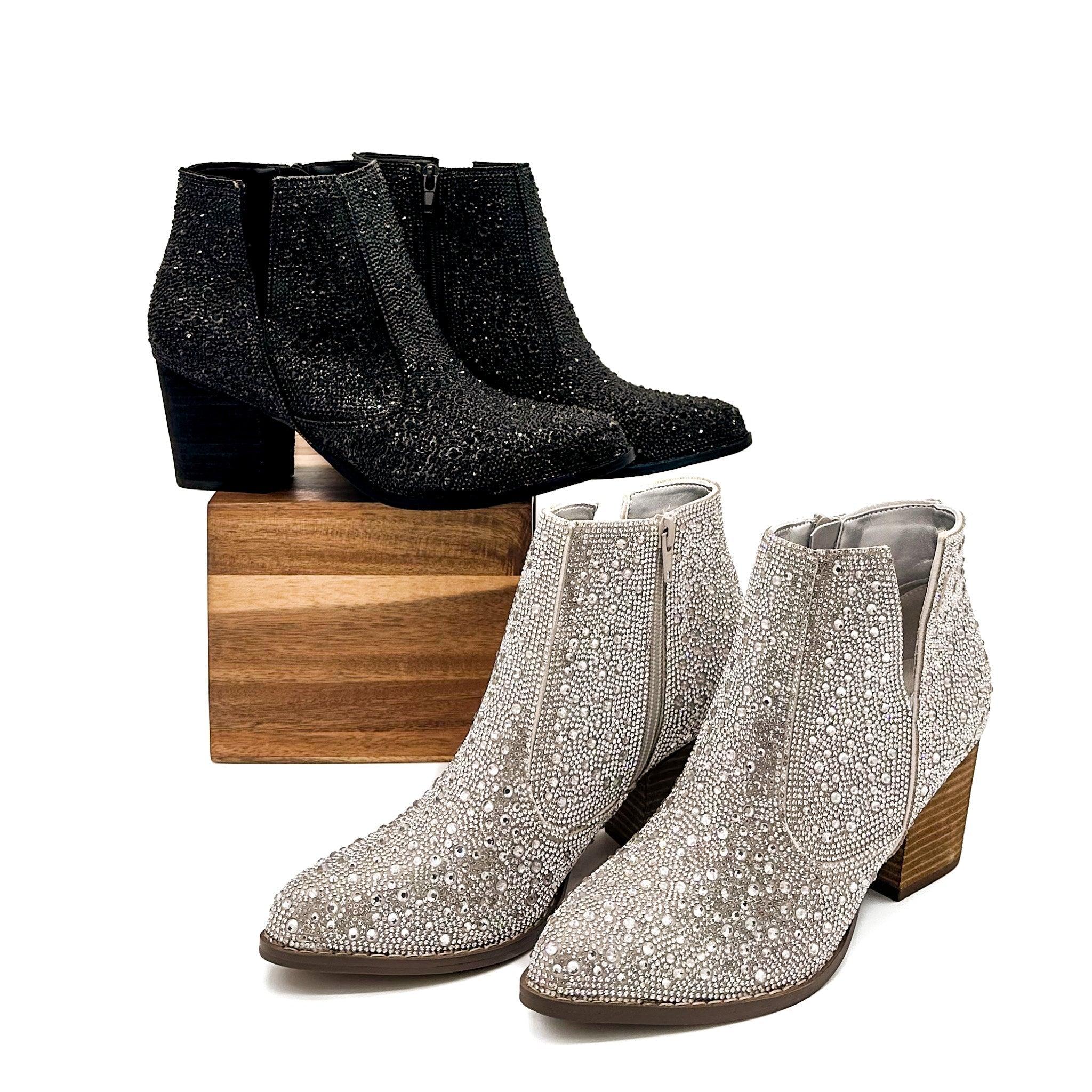 Shine Star Rhinestone Bootie in Silver (Online Exclusive) Product Image