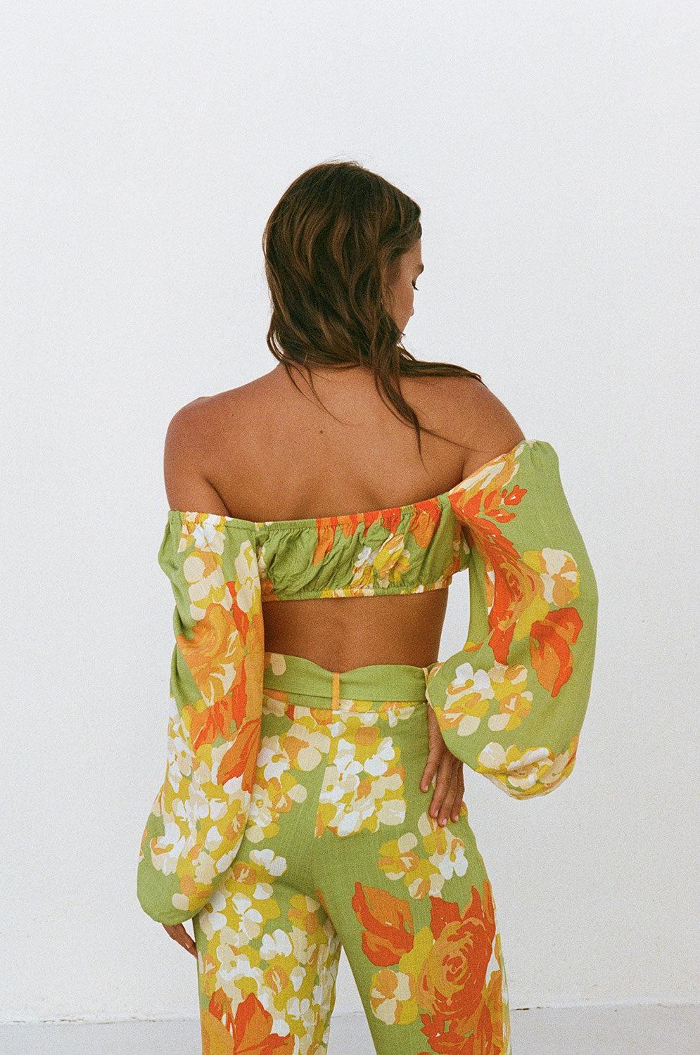 Savannah Top - Floral Sunset Product Image