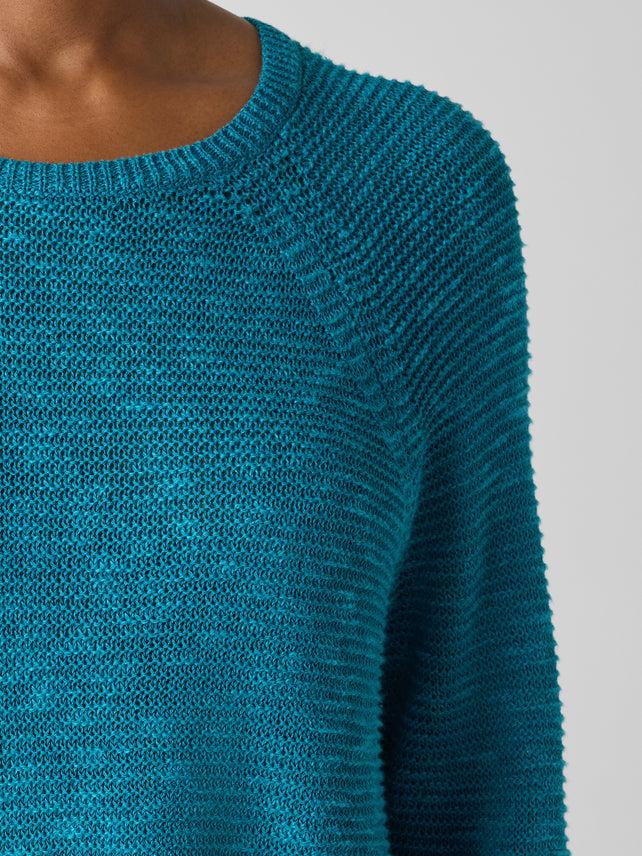 Eileen Fisher Cotton Slub Crew Neck Sweater Product Image