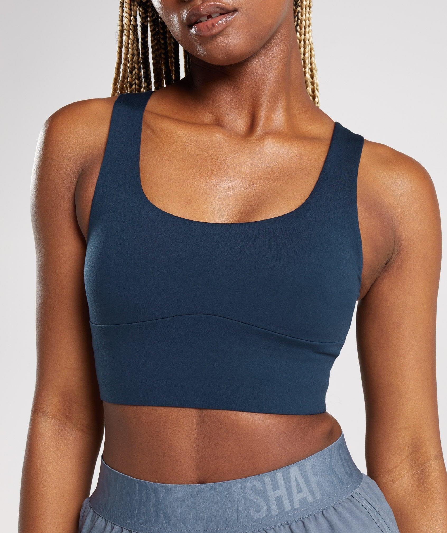 Gymshark Longline Sports Bra - Navy Female Product Image