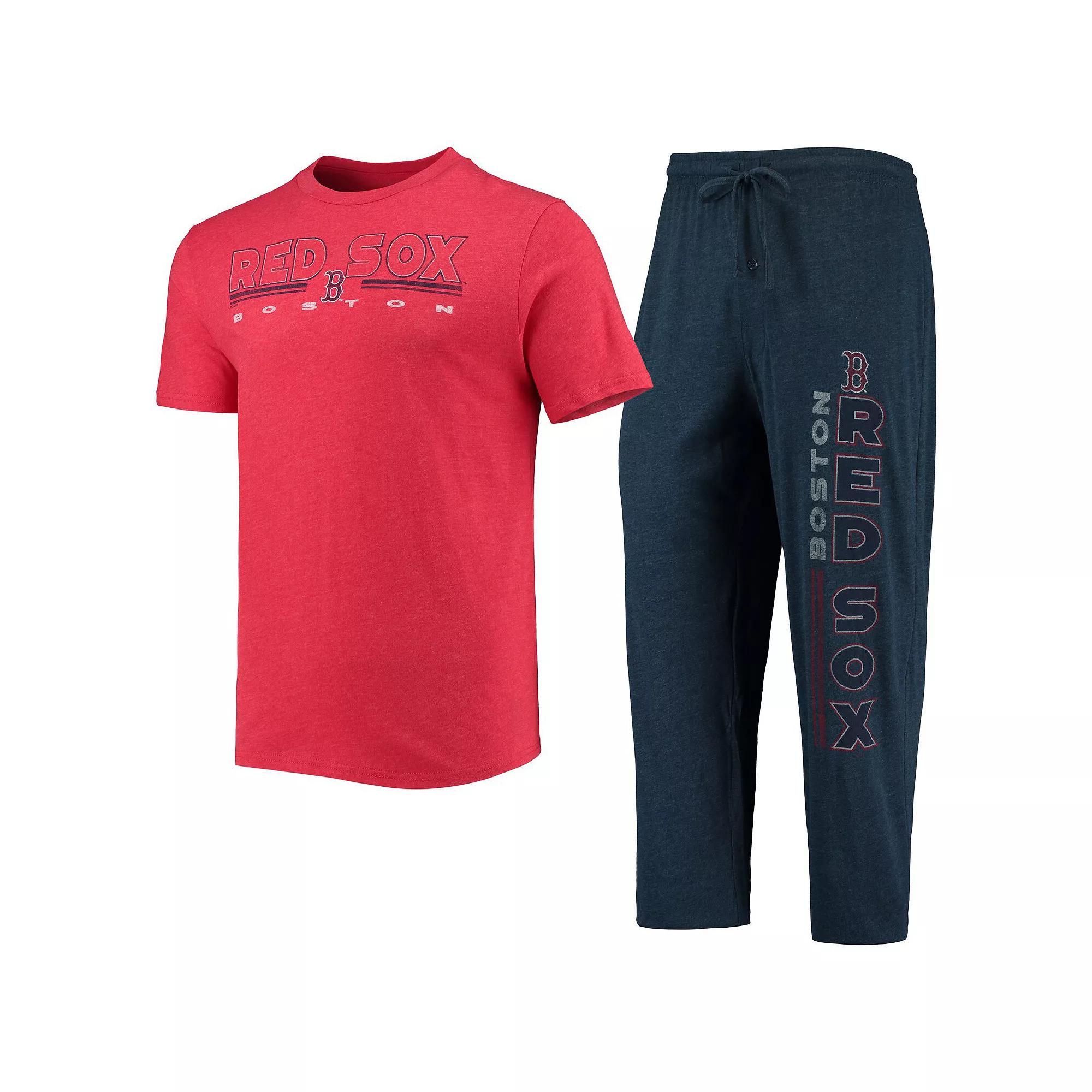 Men's Concepts Sport Navy/Red Boston Red Sox Meter T-Shirt and Pants Sleep Set, Size: 4XL, Blue Product Image