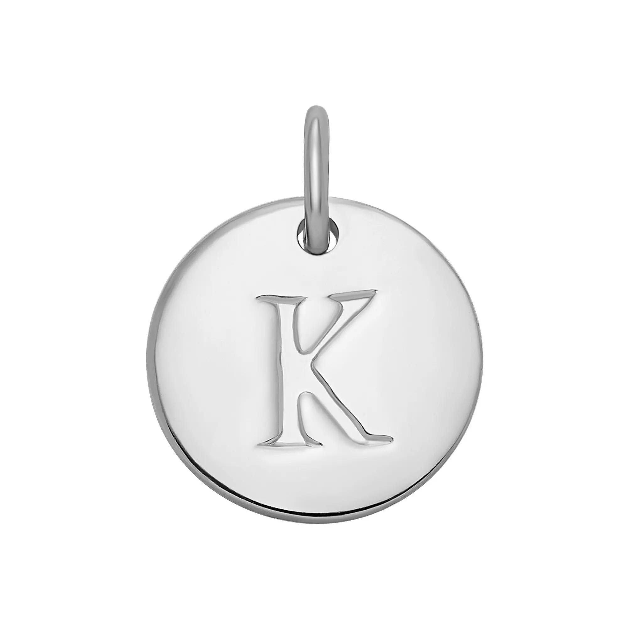 PRIMROSE Sterling Silver Letter Disc Charm, Women's, Sterling Silver F Product Image