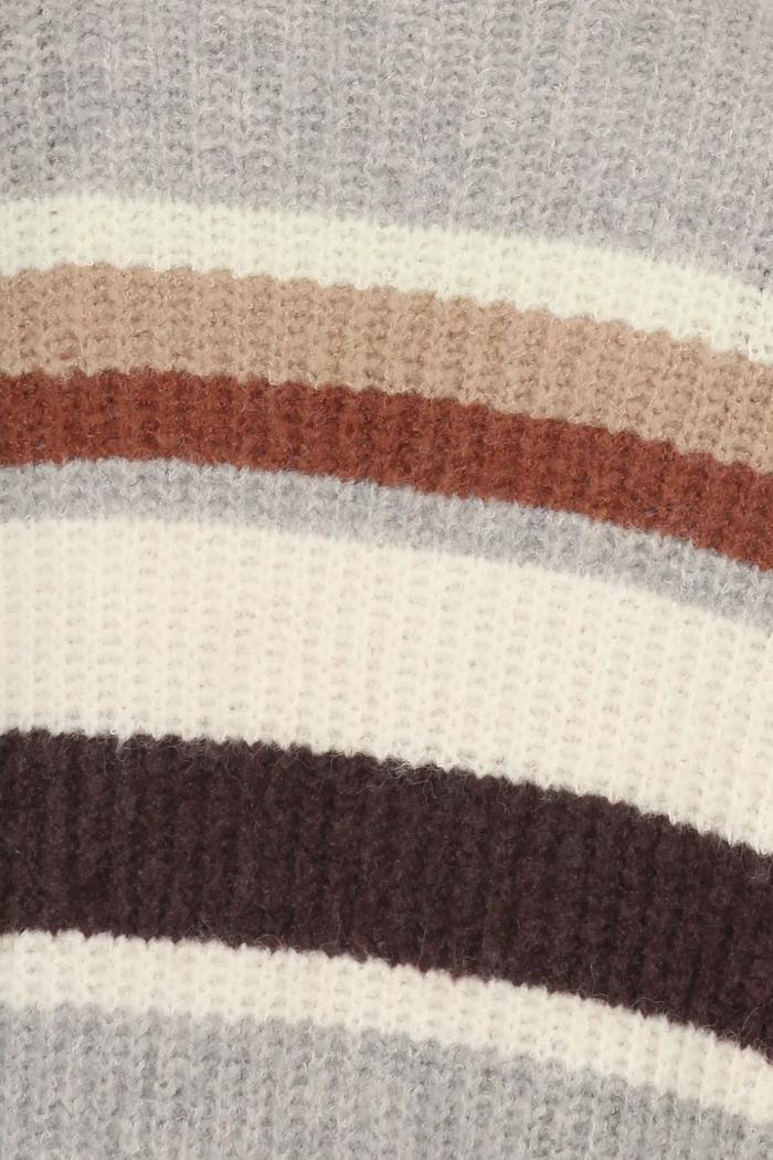 Striped Knitted Cardigan With Pockets Product Image