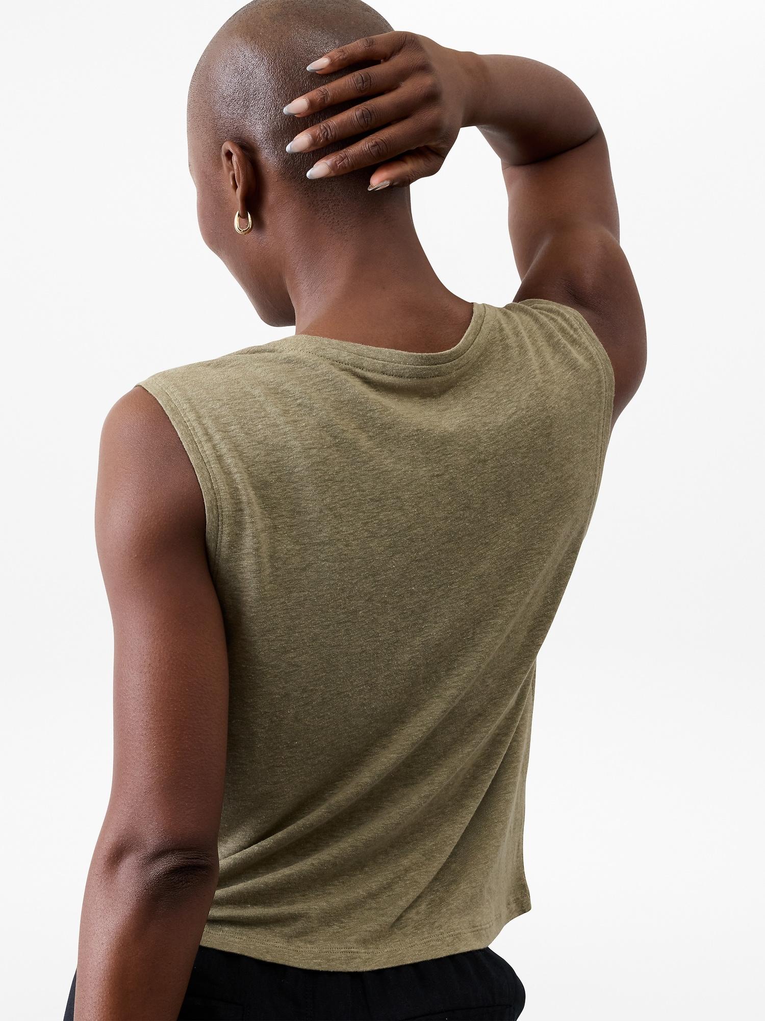 Getaway Linen Blend Muscle Tank Product Image