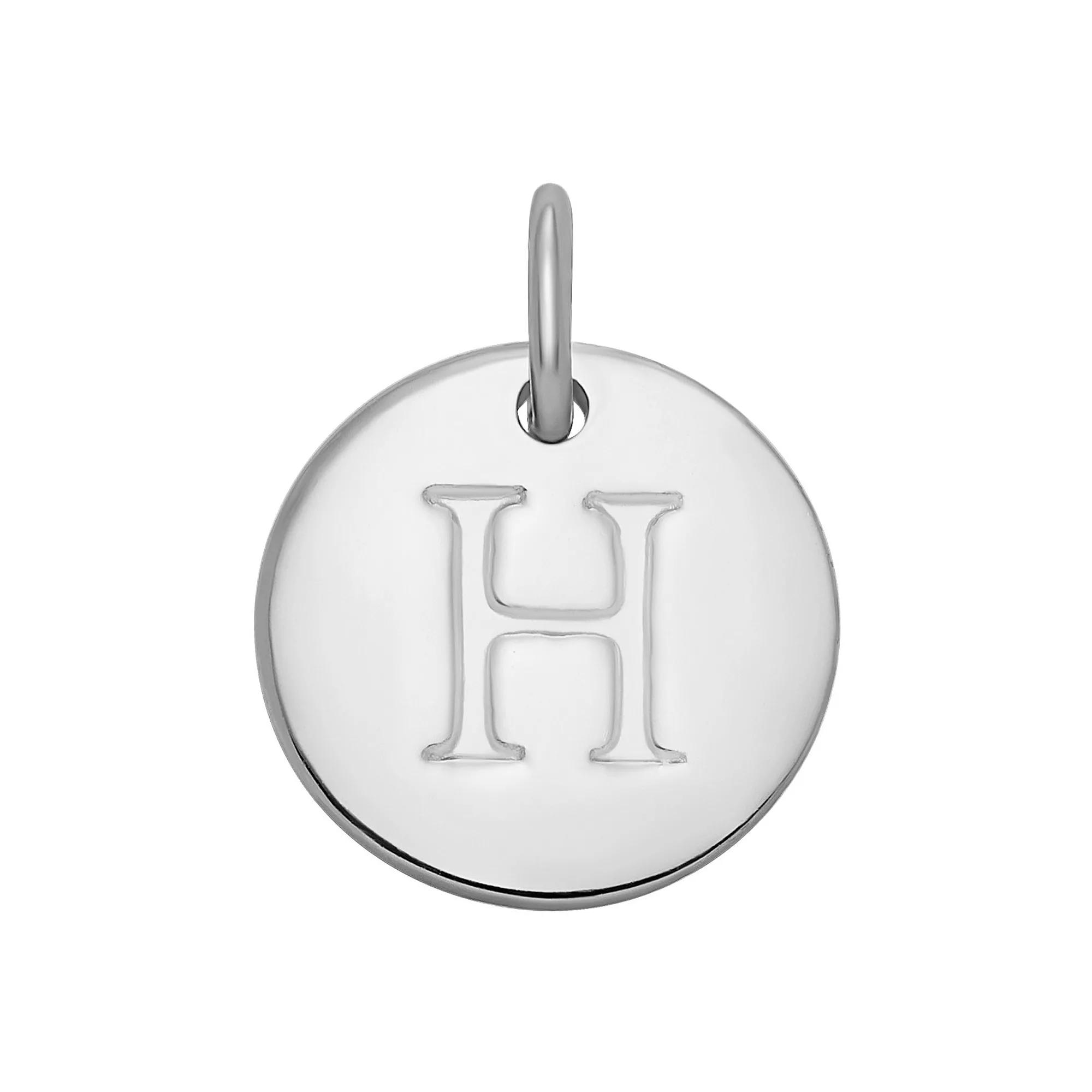 PRIMROSE Sterling Silver Letter Disc Charm, Women's, Sterling Silver F Product Image