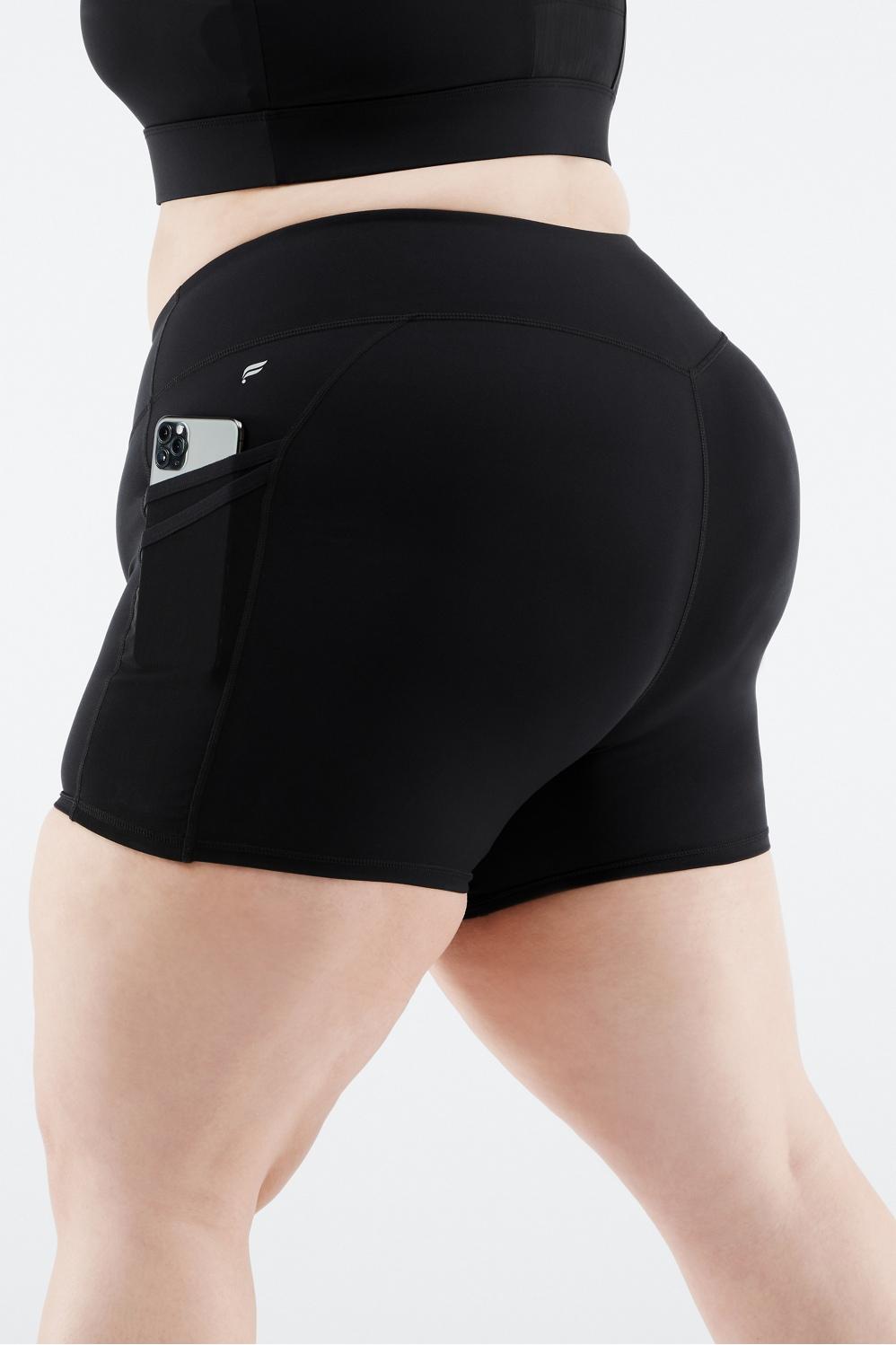 Fabletics Trinity Mid-Rise Pocket 5 Short Womens black Size XL Product Image