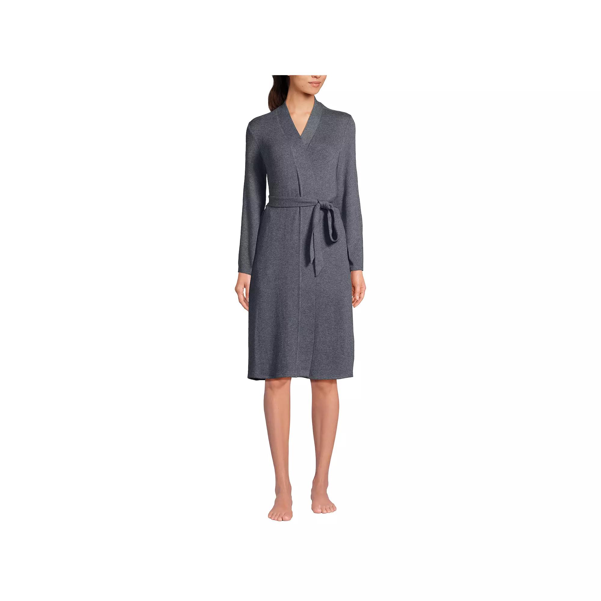 Women's Lands' End Cozy Faux Cashmere Robe,  Product Image