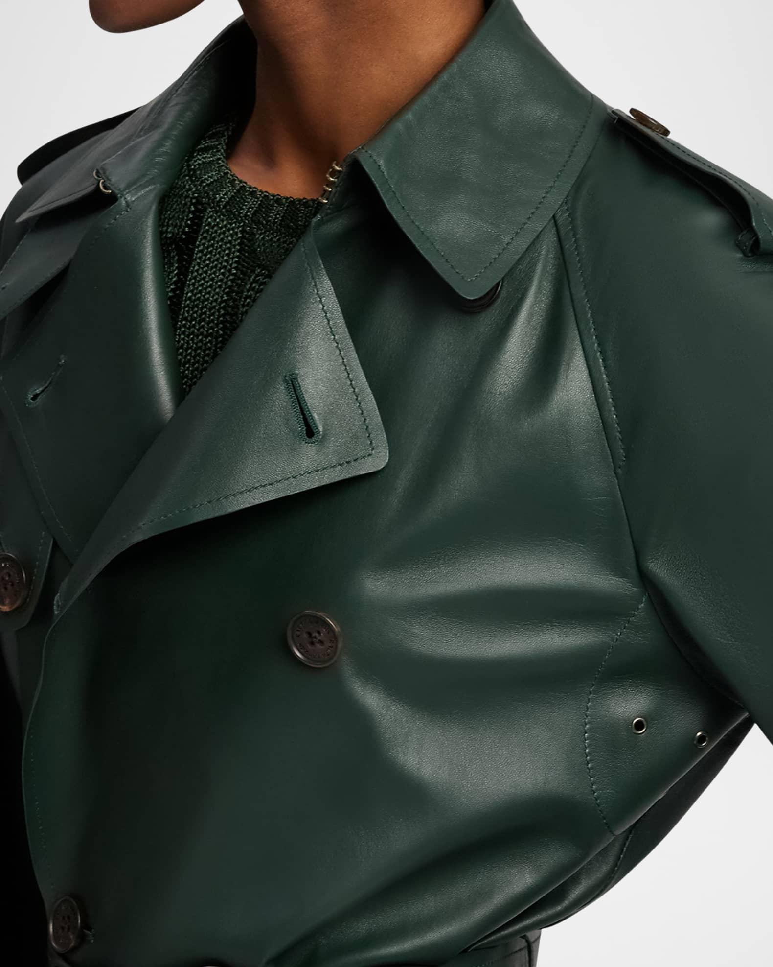 Niles Leather Trench Coat Product Image
