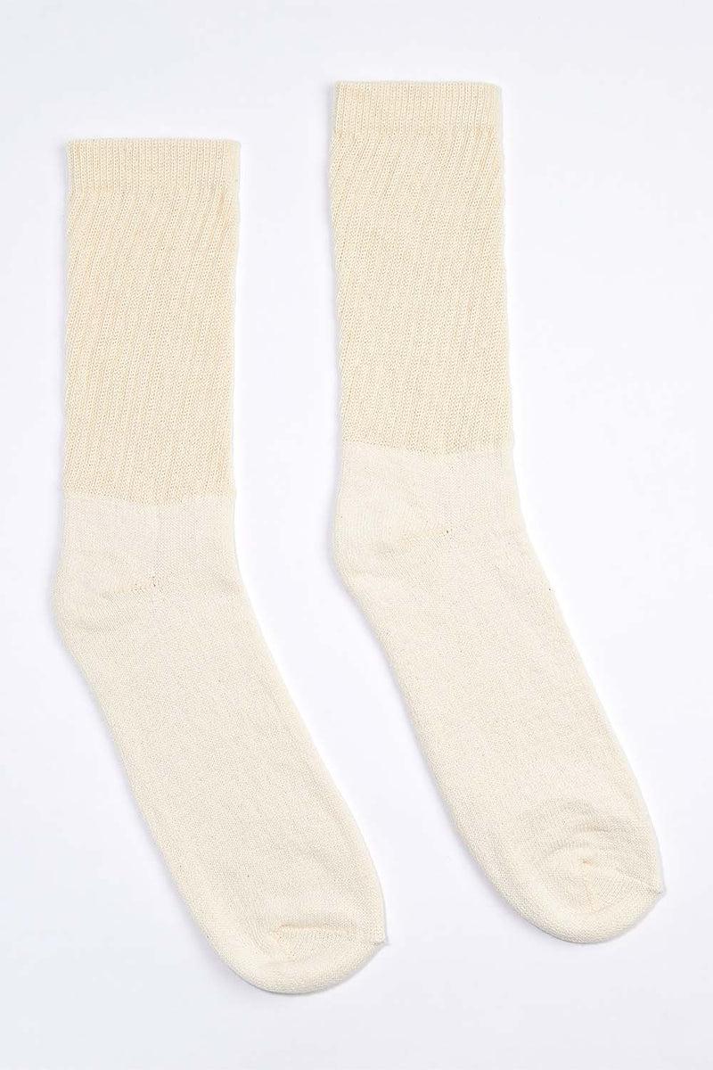 Women's 6 Pack Organic Cotton Socks Natural-White Crew Product Image