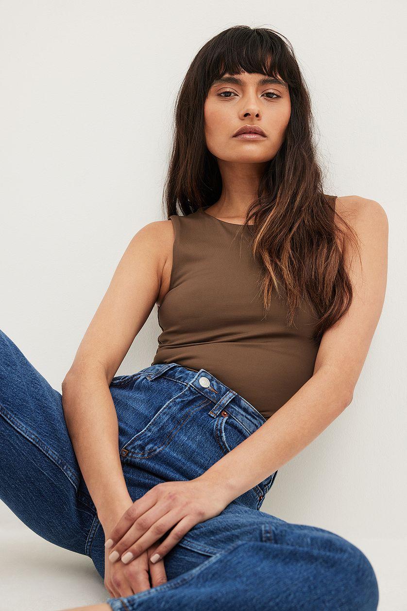 Straight High Waist Cropped Jeans Product Image